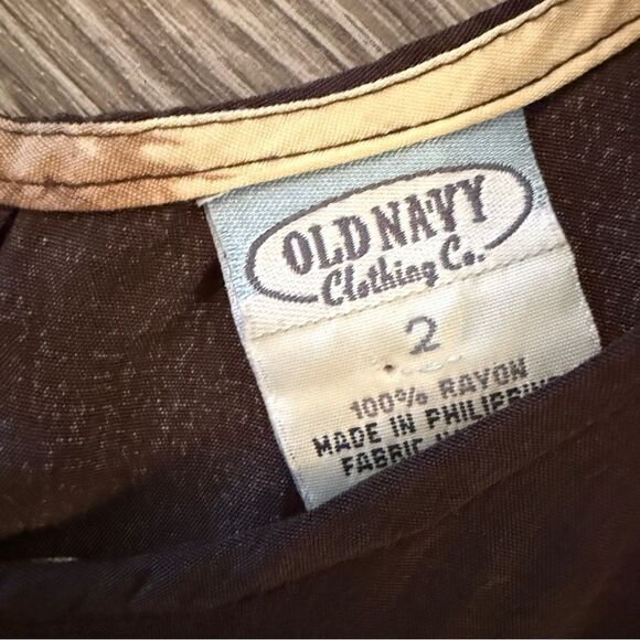 Old Navy Vintage Brown Floral Rayan Dress - Picture 4 of 6